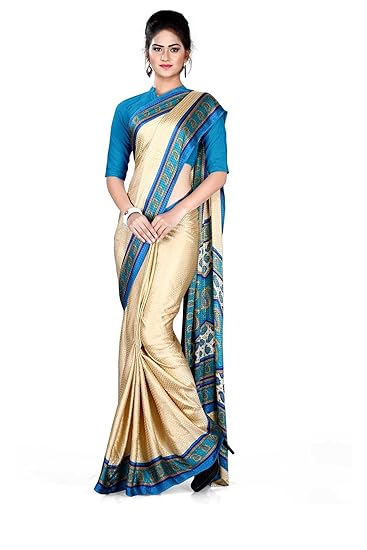 Uniform Sarees Womens Premium Jaquard Crepe Silk Sarees