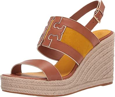 Amazon.com: Tory Burch INES 105 mm Wedge Espadrille Tan/Goldfinch 10.5 M : Clothing, Shoes & Jewelry