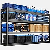 PMKES 67" W Garage Shelving Heavy Duty, 4 Tier Garage Shelves, 68" H Adjustable Storage Shelving Unit, Commercial Metal Shelves for Warehouse, Basement, Shop, 67" W x 20" D x 68" H