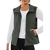 Dokotoo Women's Full Zip Polar Fleece Vest Warm Winter Sleeveless Cardigan Lapel Collar Sherpa Coat Outerwear with Pocket