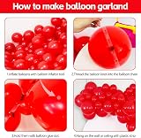 ASIYUHY Red Balloons 102Pcs Matte Red Balloon Arch Garland Kit 4 Sizes view 3
