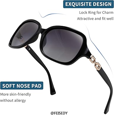 FEISEDY Vintage Womens Polarized Sunglasses 100/% UV400 Outdoor Street Fashion Sunglasses B2526