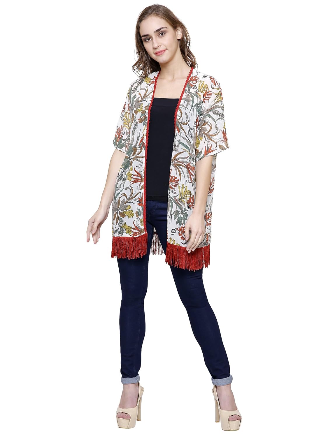 mansicollections multicolor printed shrug for women