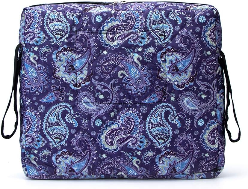 Walker Bag, Walker Accessories Basket, Large Capacity Tote Caddy Pouch Compatible with Walker,Wheelchair and Rollator,Folding Organizer Pouch for Elderly,SeniorsAnd Disabled (Purple Flower Print): Health & Personal Care