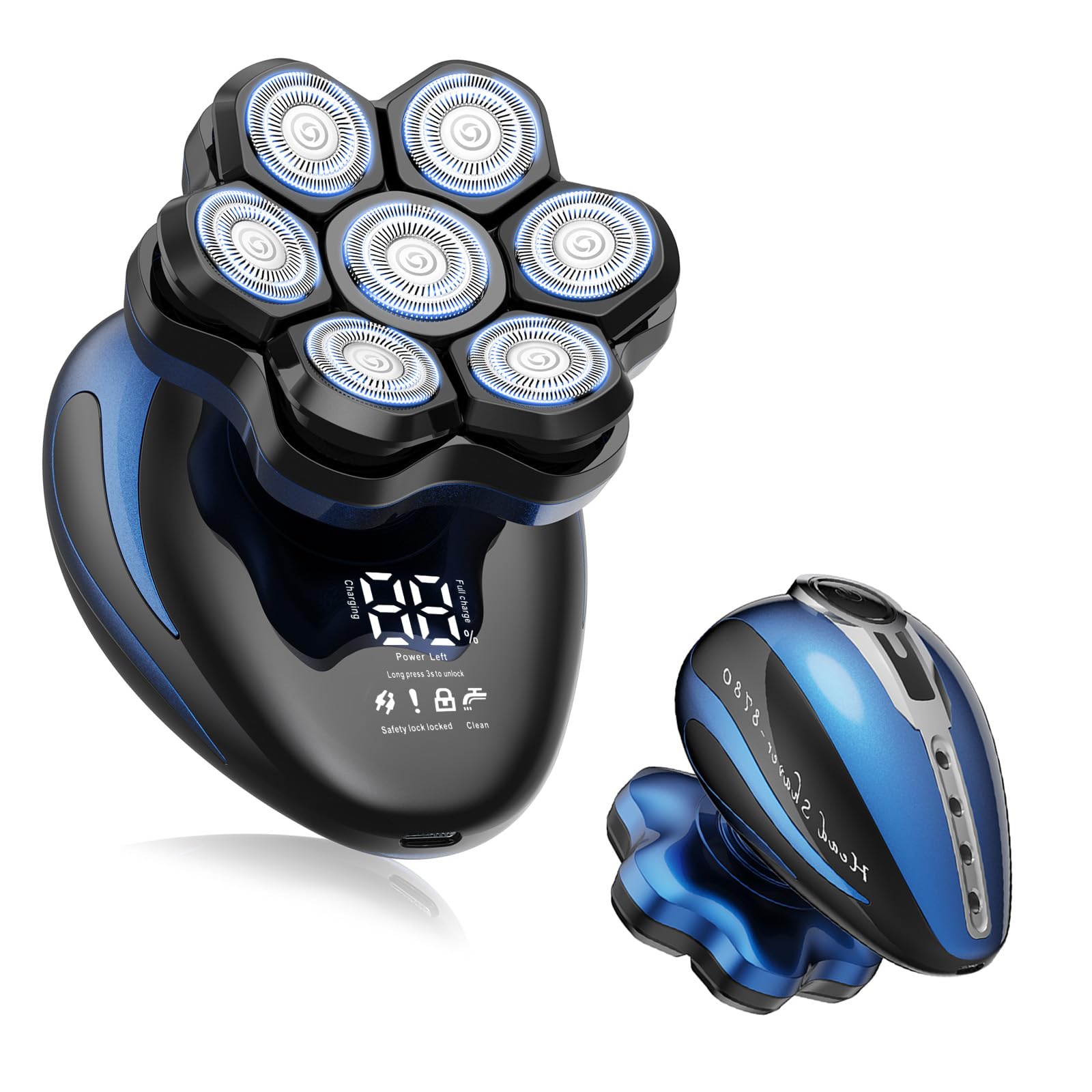 Photo 1 of Clforczh Head Shavers for Bald Men: IPX6 Electric Razor, Rotary Head Shavers with LED Display & Fast Charging