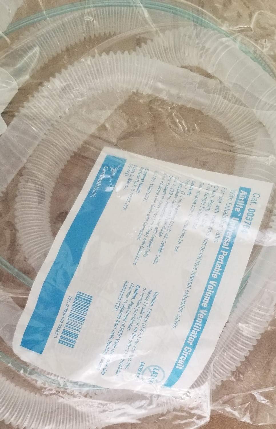 Cardinal Circuit Adult Single Limb Portable Ventilator Non