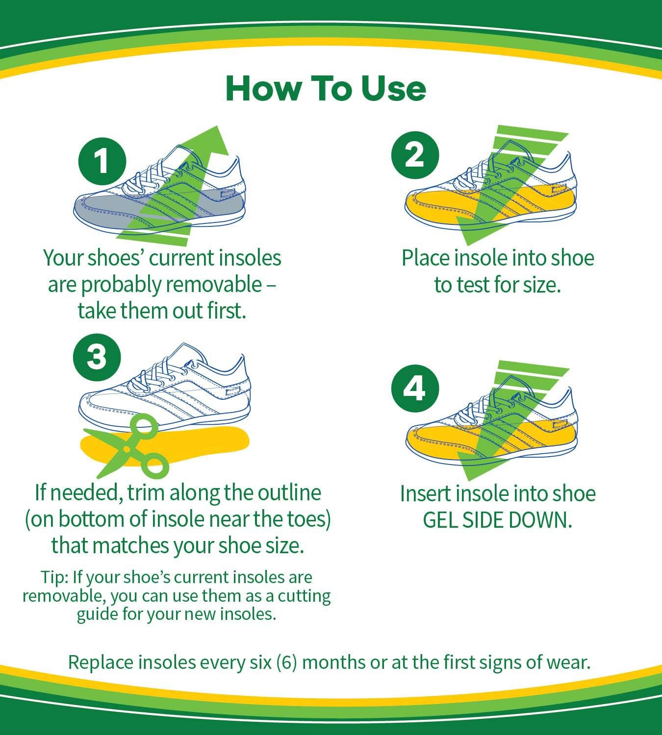 Dr. Scholl’s Sport Insoles // Superior Shock Absorption and Arch Support to Reduce Muscle Fatigue and Stress on Lower Body Joints (for Men's 8-14, also available for Women's 6-10): Health & Personal Care