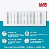 MAP Adjustable Plastic Air Vent Grille With Flyscreen White 9 x 3 view 2
