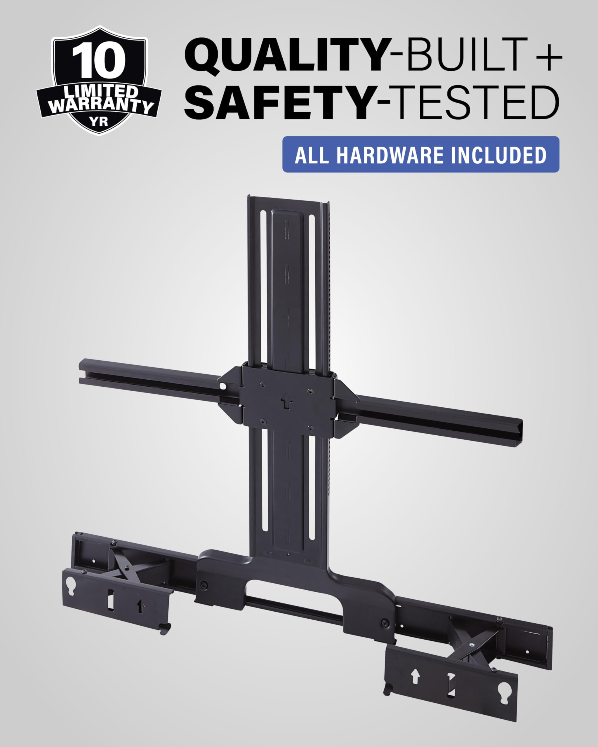 SANUS Soundbar TV Mount for Sonos Arc & Sonos Arc Ultra Soundbar – Depth Adjustable for Dolby Atmos – Universal Mount for TVs 50” to 90”