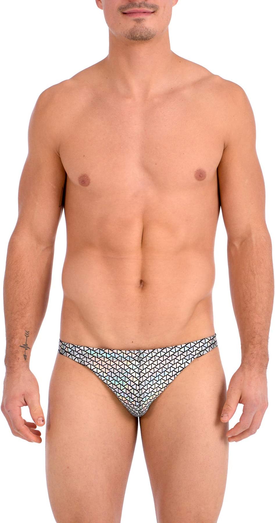 Gary Majdell Sport Men's Print Contour Pouch Ultra Ultra Greek Bikini Swimsuit