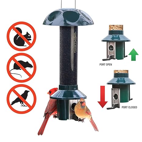 Roamwild Pestoff Squirrel Proof Bird Feeder Nyjer Thistle Finch