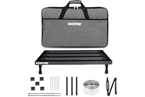 GHOSTFIRE Ghost Fire Guitar Pedal Board Aluminum Alloy 2.2lb Super light Effect Pedalboard 22''x12'' with Carry Bag,SPL-05