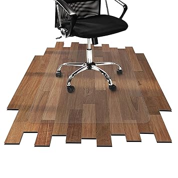 etm® Bodenschutzmatte 120x200 cm Hartboden | extra transparent und rutschfest | optimales Gleitverhalten für Stuhlrollen | we