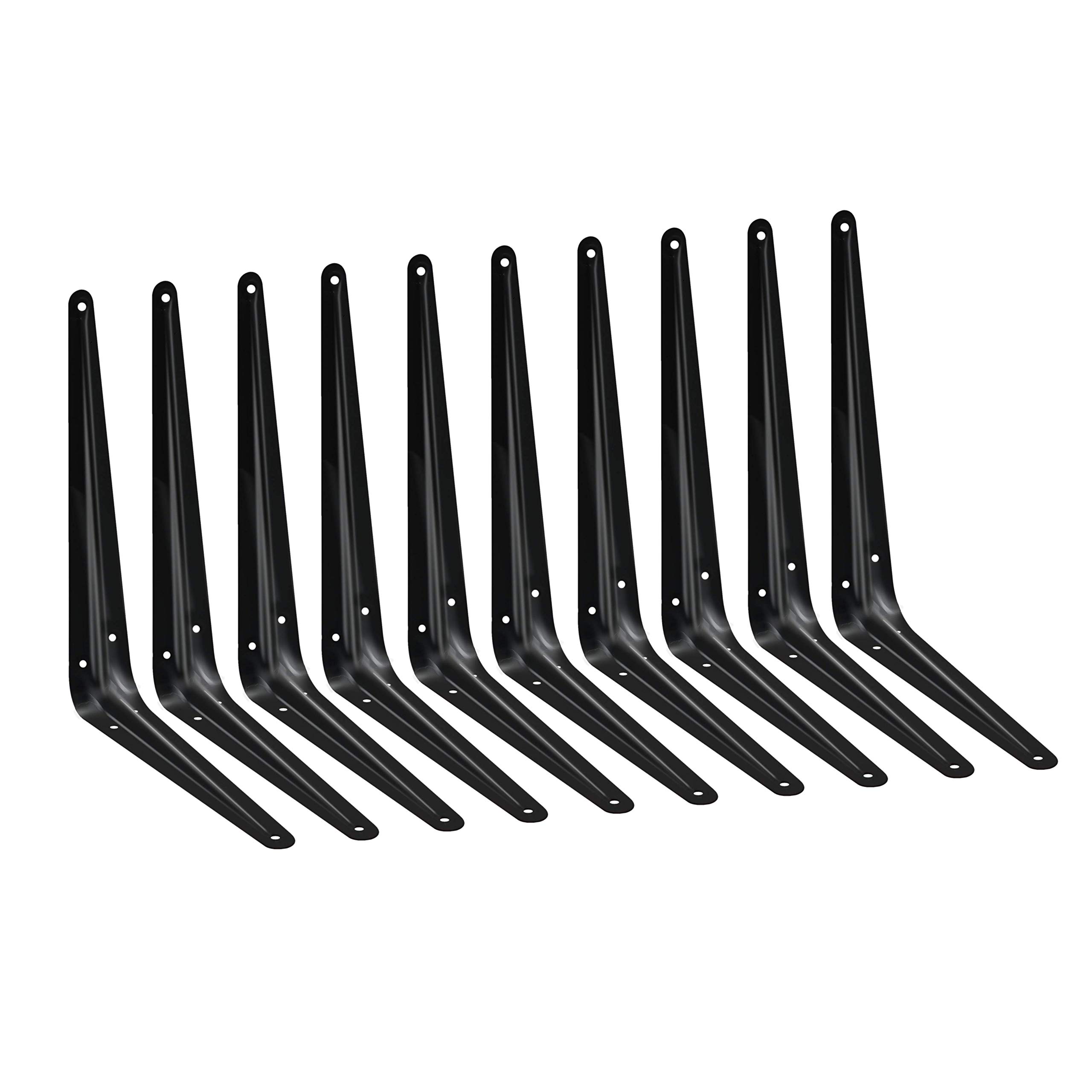 EAI 250x200mm / 10x8" Original London Pattern Shelf Bracket Black Pack of 10