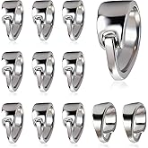 stino 100Pcs Necklace Pinch Clip Bail Clasps for Jewelry Making, Sturdy Metal Pendant Connectors with Groove Design (White Gold Plated)