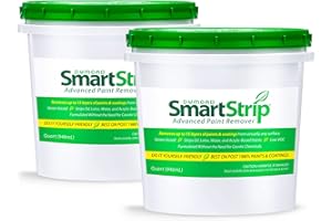 DUMOND Smart Strip Advanced Paint Remover - for Removal of Acrylic, Latex, Oil, & Water-Based Coatings - Non-Caustic Formula - Indoor/Outdoor - Contractor & DIY Friendly - 2 Quarts