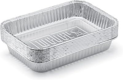 Weber Aluminum Drip Pans Small 22 x 15.3 x 3.6 10 Pieces