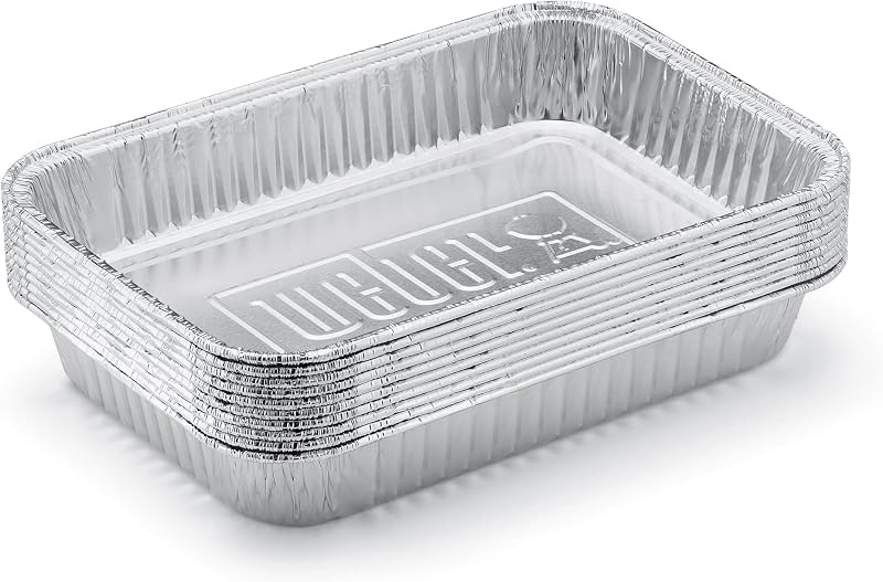 Weber Aluminum Drip Pans Small 22 x 15.3 x 3.6 10 Pieces