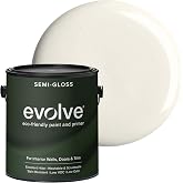 Evolve Interior Paint &amp; Primer, Four Sheens, 1-Gallon &amp; 5-Gallon, Designer Curated Color Palette &ndash; One-Coat Coverage, Excellent Hide, Low VOC, Low Odor, Washable Paint for Walls, Ceilings &amp; Trim - Semi-Gloss Sheen (Alabaster White, 1-Gallon (128 fl. Oz.))