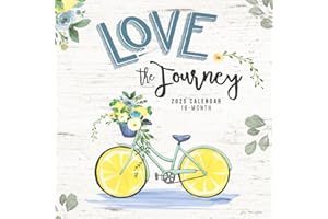 Love The Journey | 2025 12 x 24 Inch Monthly Square Wall Calendar | Featuring the Artwork of Jo Moulton | Plastic-Free | Hopper Studios | Stationery Design Photography