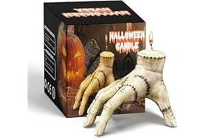 BKHEY Halloween Bleeding Candle, Wednesday Addams Family Thing Hand Candle, Thing Hand Candle for Halloween Table Decor, Spooky Gifts for Halloween Party (Halloween Candle Decor)