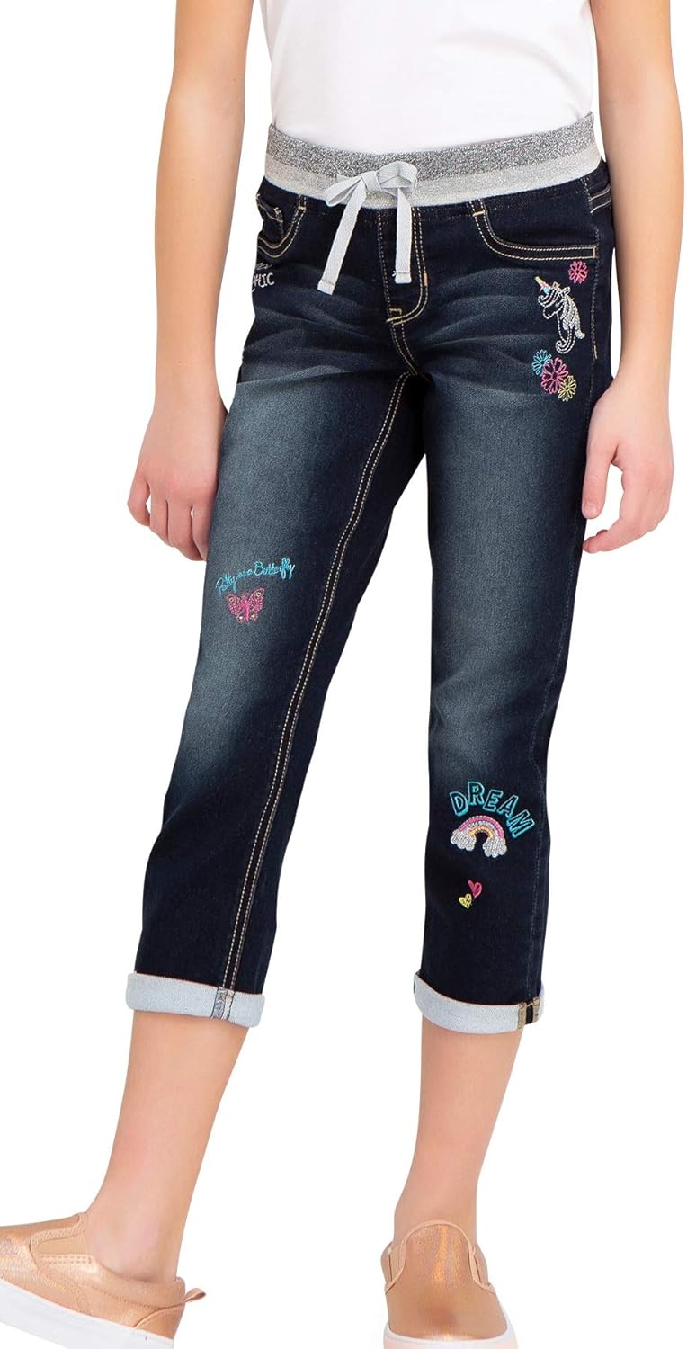 girls knit waist jeans