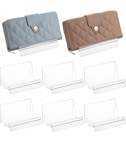 Présentoir Acrylique Transparent 6 Niveaux - Support Élégant Pour Portefeuilles, Bijoux, Sacs à Main Et Cosmétique