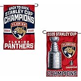 WinCraft Florida Panthers 2025 2024 Stanley Cup Champions Double Sided Garden Banner Flag
