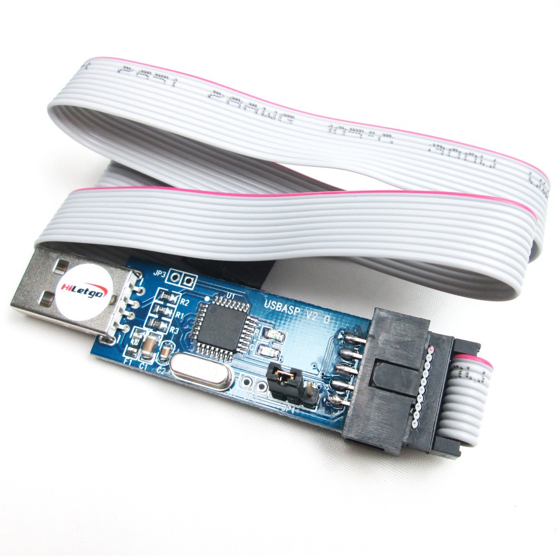 HiLetgo 51 AVR ATMEGA8 Programmer USBasp USB ISP 10 Pin USB Programmer ...