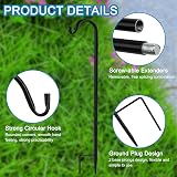 AKOFIC 2 Pack Adjustable Shepherds Crook Hooks 100cm Garden Stake view 4