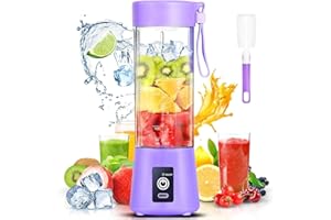 Spardar Portable Blender for Shakes and Smoothies, 4000mAh Personal Blender with 6 Blades, USB Rechargeable Blender Bottles Electric, Mini Blender Cup Portable Juicer for Home Sports Outdoors