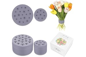 GWNF Spiral Ikebana Stem Holder Set 2 Pcs (S+L), Eco Silicone Rubber Stem Holders For Flowers, Novel Flower Arrangement Supplies For Diy Bouquets & Vase DéCor (Grey)