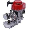 LIYUANJUN 2-Stroke 49CC Bike Engine Motor Kit, Gas Petrol Motorized Bike Bicycle Engine Set Scooter for Pocket Bike, Mini Dirt Bike, ATV or Scooter, Petrol Gas Engine Single Cylinder