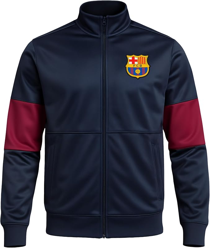Chaqueta deportiva para hombre FC Barcelona Touchline, Hombre, FC Barcelona Touchline - Chaqueta deportiva para adulto, FCB49TJ-N, azul marino, L