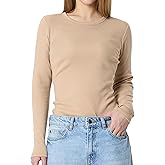 GIVON Women's Cotton Rib Knit Tops Slim Fit Long Sleeve Crewneck Basic T Shirts Workout Outfits