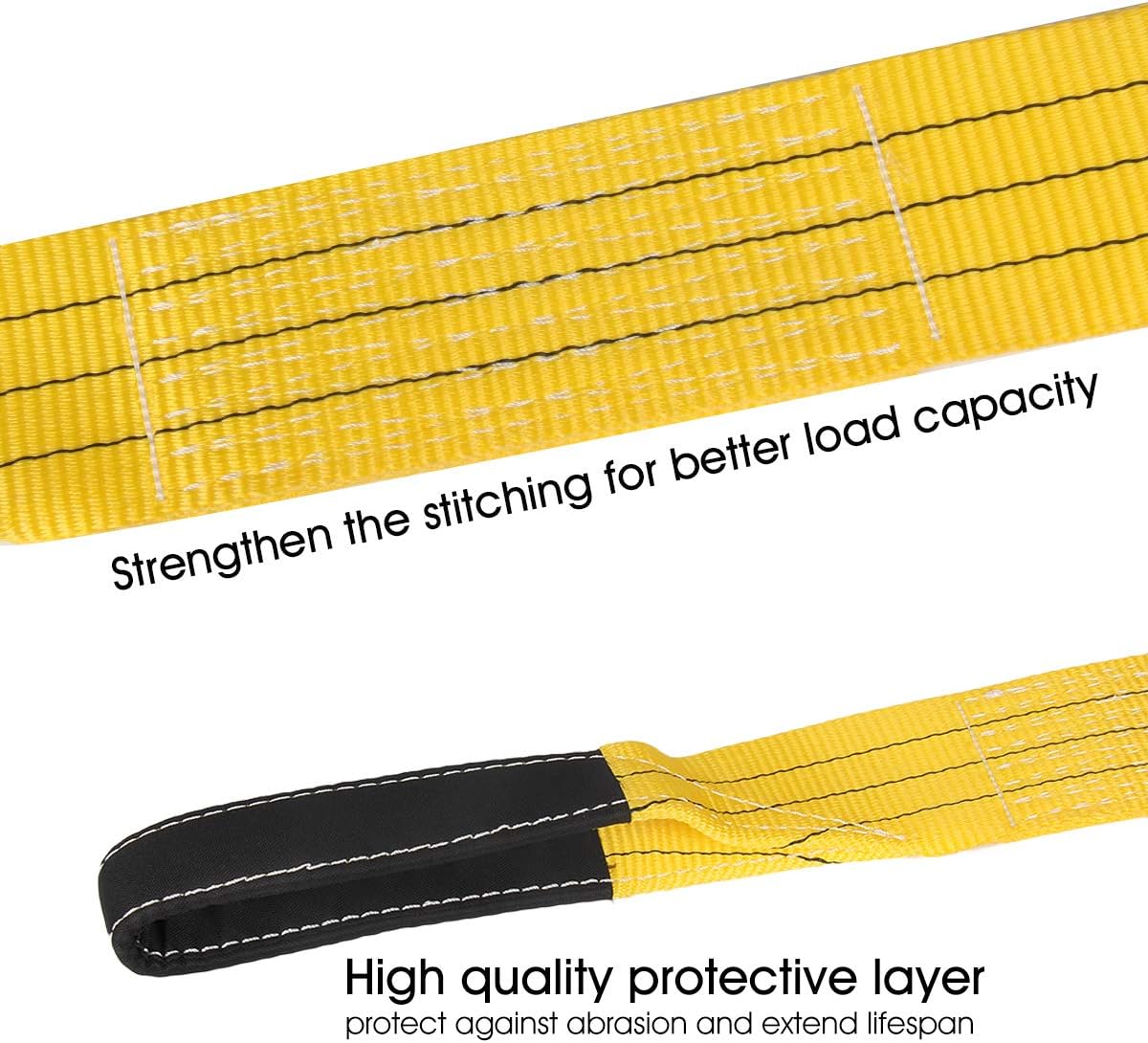 JCHL Tree Saver Strap, 3 inchX9 Foot Winch Strap, Tow Strap, Heavy Duty 36,000 Pound Capacity: Automotive