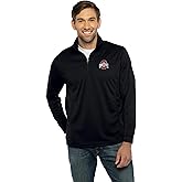 Vantage Apparel Men's Standard Collegiate Micro Mesh Performance Black 1/4 Zip Pullover