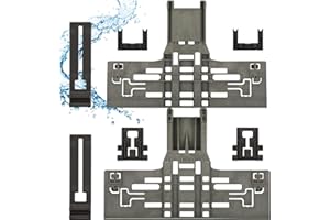 M MOTICO UPGRADED WPW10546503 W10546503 Dishwasher Top Rack Adjuster Parts with W10195840 & W10195839 & W10250160 Upper Parts Replacement for KitchenAid Kenmore Maytag Whirlpool Dishwasher Parts (8 Packs)