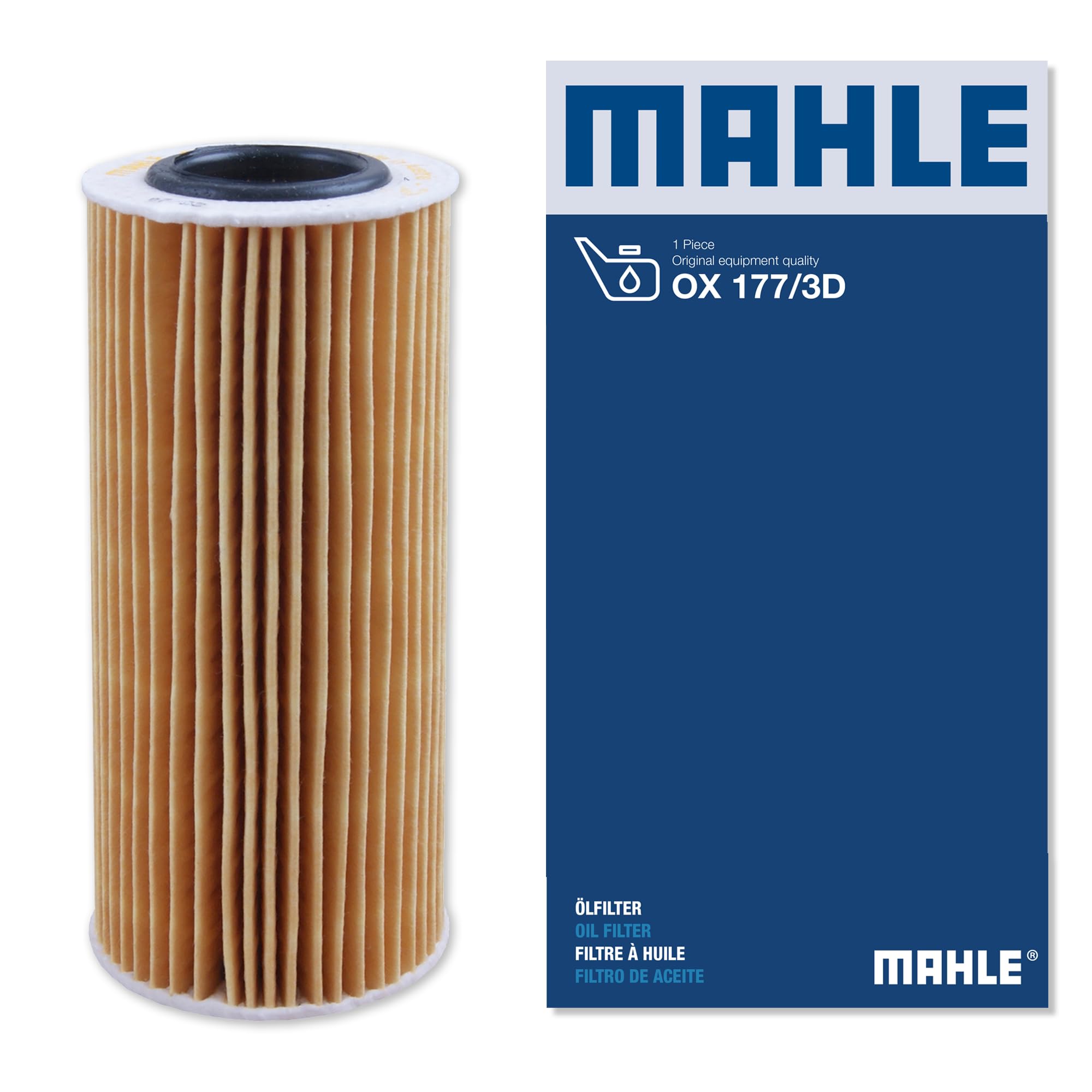 MAHLE OX 177/3D Oil Filter - Oil Filter with Gasket / Gasket Set