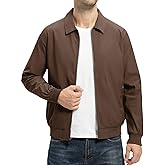 TBMPOY Mens Lightweight Jackets Casual Stylish Windbreakers for Men Light Track Jacket Laydown Collar Fall Golf Coats