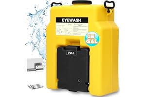 Magula 15 Gallon Portable Eye Wash Station OSHA-Approved,Wall Mounted Emergency Eyewash Station with Dual Spray,Ansi Certified First Aid Eye Wash Units,20 Minutes Eye Washing Station