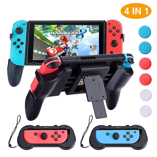 HEYSTOP Nintendo Switch Grip Stand, JoyCon Grips for Switch Controller
