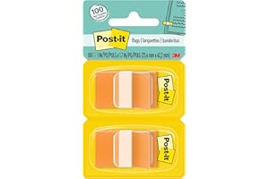Post-it Flags, Orange, 1-Inch Wide, 50/Dispenser, 2-Dispensers/Pack