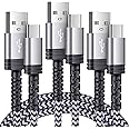 USB Type C Cable, SIXSIM 3Pack 6ft USB C Cable Fast Charging Cord Phone Charger Cable for Samsung Galaxy A16 A56 A36 A26 S25 Ultra A55 A35 A15 S24 S23 Ultra A54 A14 A13 iPhone 16e/16/16 Pro/15 Pro Max