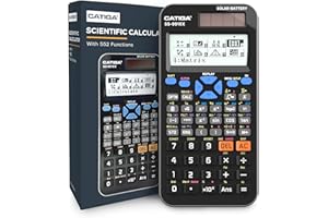 CATIGA SS-991EX Scientific Calculator with Advanced 550 Functions- Solar & Battery Powered, Multi-Function, High School & College Math, Trigonometry, Statistics, Algebra, Durable, Large Display