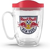 Tervis MLS New York Red Bulls - Primary Logo Made in USA Double Walled Insulated Tumbler Travel Cup Keeps Drinks Cold & Hot, 16oz Mug with Handle, Classic