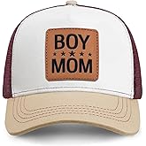 Mother Mama Mom Hat for Women Leather Patch Baseball Mom Trucker Cap Gifts for Mothers Day Birthday