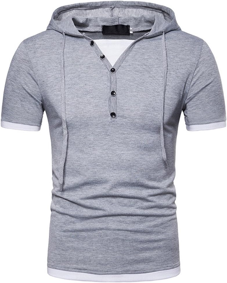 iHAZA Men's Hoodie Sweatshirt Plaid Outwear