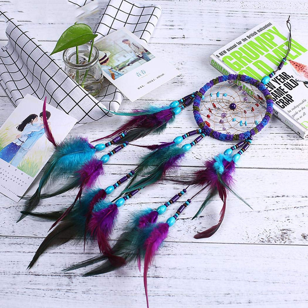 XioNiu New Feather Dreamcatcher Net Home Modern Art Decor Macrame & Knotting