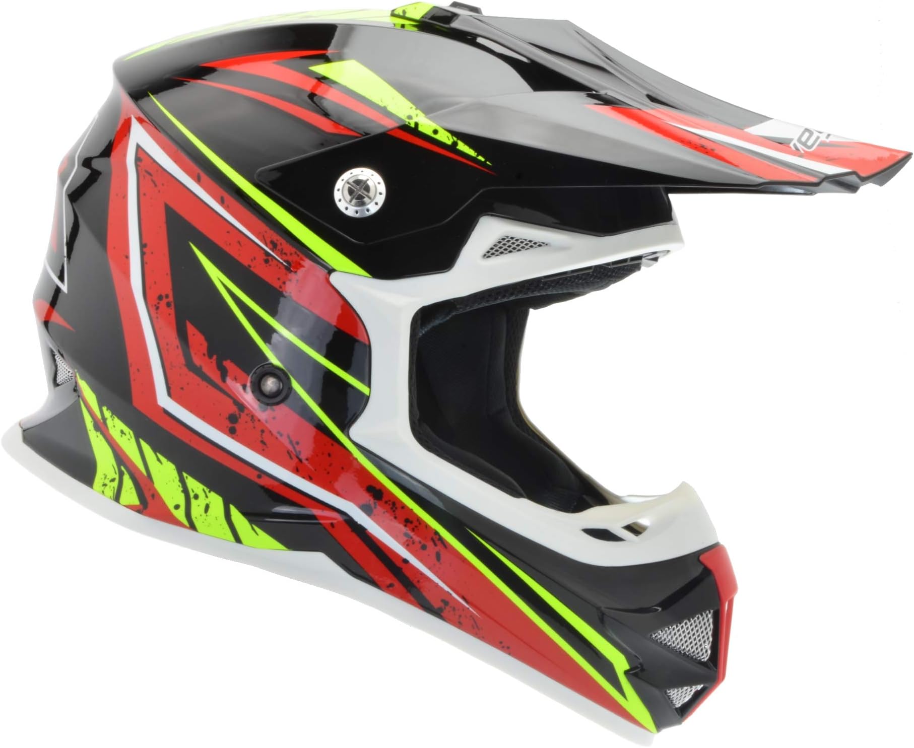Vega Helmets Unisex-Child Kids Youth Dirt Bike, Motocross Full Face Helmet for Off-Road ATV MX Enduro Quad Sport (Red Tactic Graphic, MEDIUM)
